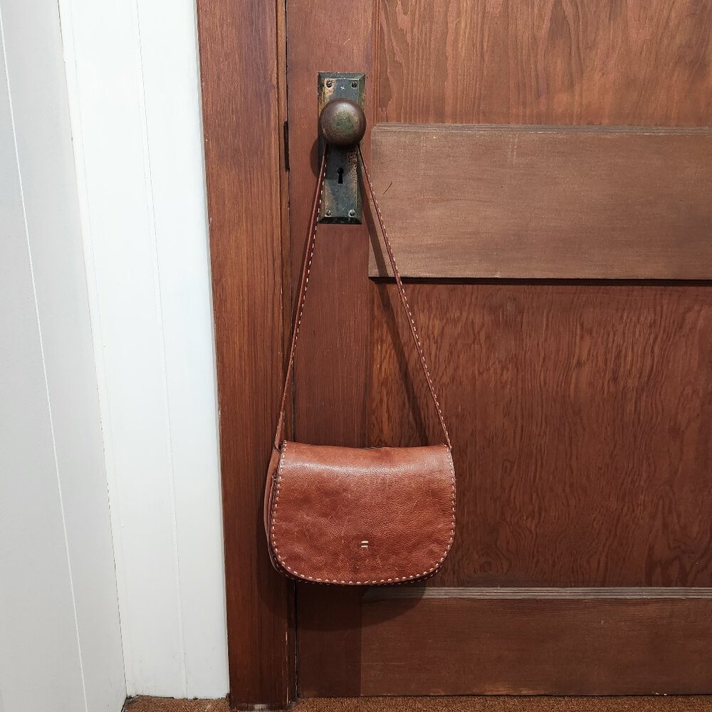 Adrienne Vittadini Brown Leather Shoulder Bag